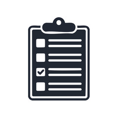 Clipboard with checklist showing tasks and goals, including one with a checkmark showing completion