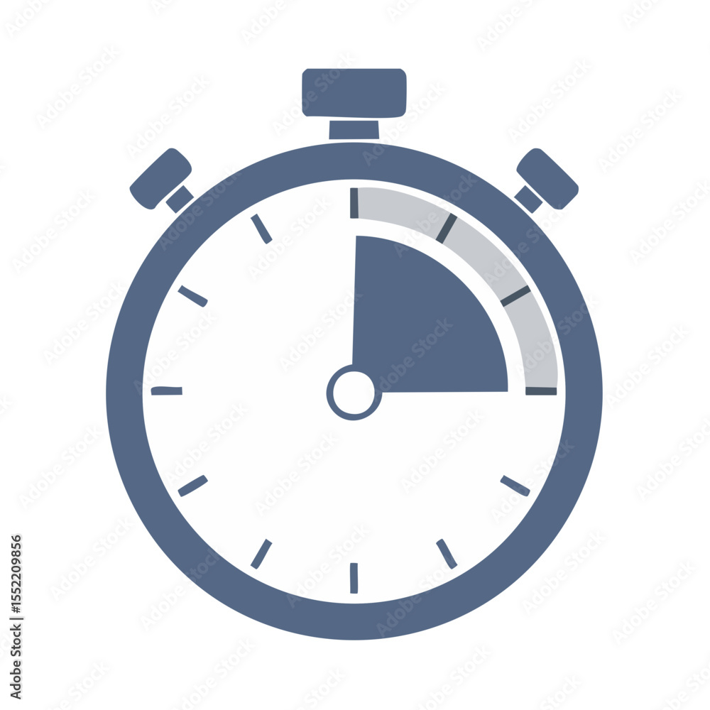 Poster classic stopwatch illustration focusing on timing and deadlines in various task management concepts 
