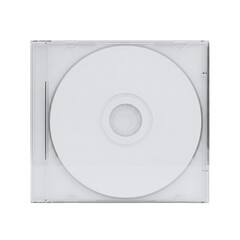 Blank compact disc case, isolated on transparent background