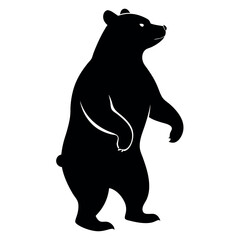 Majestic Bear Silhouette Powerful and Elegant Animal Illustration