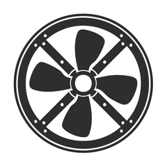 Fototapeta premium Illustration of a Ventilation Fan Device Showing Blades, Circle, and Studs, Isolated
