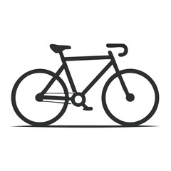 Fototapeta premium Minimalist line art illustration of bicycle or cycle on black background. Depicts transportation, fitness, and health in simple design.
