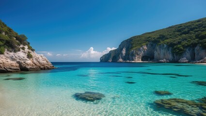 Naklejka premium Amazing beach with clear sea water