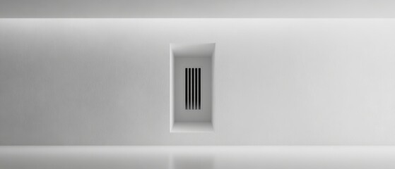 Minimalist Vent Opening in Stark White Wall with Clean Lines