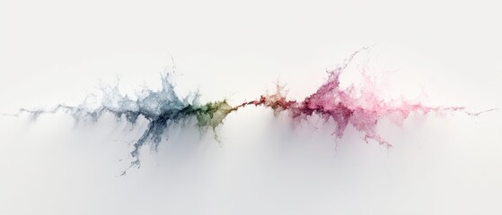 Minimalist Abstract Visual Art with Jagged Colorful Lines