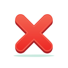 Obraz premium Red Cross Mark Symbol Illustration On Black Background Sign of Error Inaccurate Negative