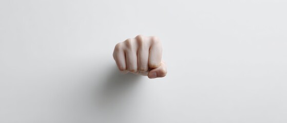 Minimalist Expression of Anger Represented by Clenched Fist