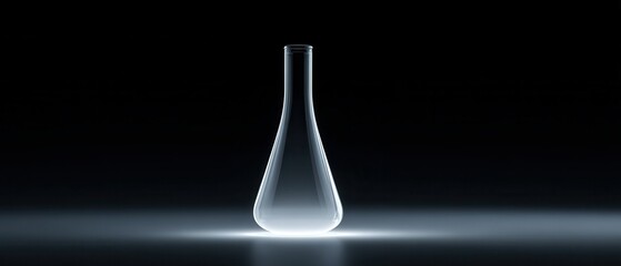 Minimalist Image of an Erlenmeyer Flask in a Research Lab