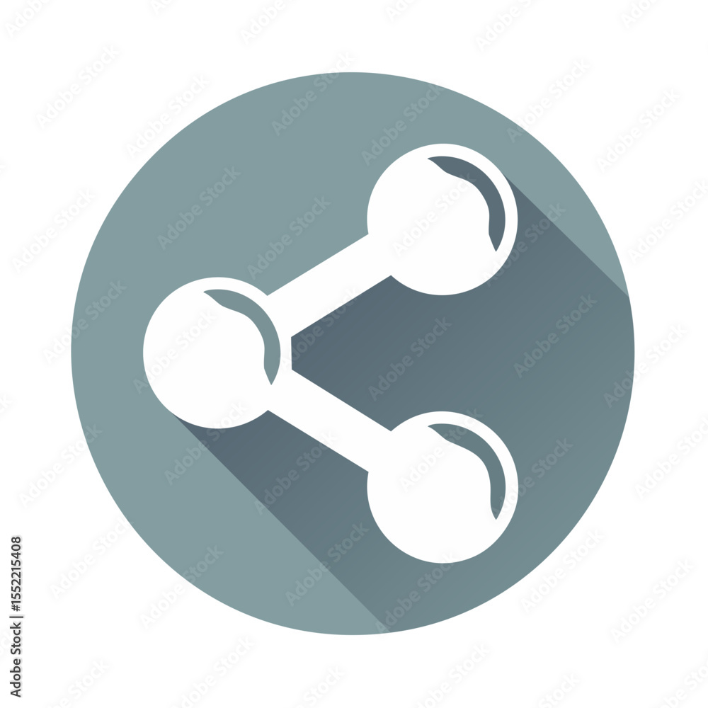 Poster share connection icon flat design on grey circle connect symbol network graphic