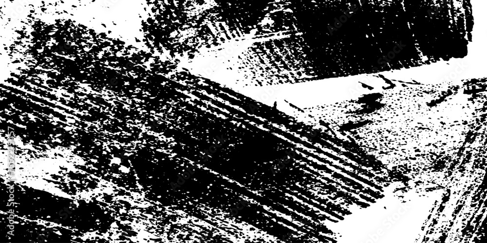 Poster Seamless abstract pattern with ink splatter and brush strokes for artistic design