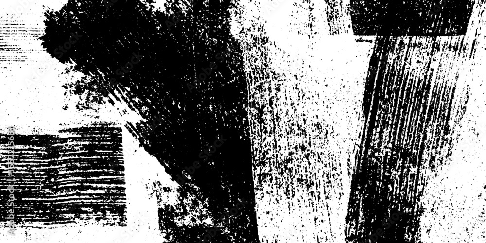 Aufkleber Seamless abstract square border with heavy ink texture for creative design projects