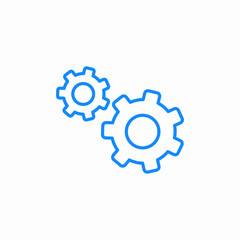 gear settings icon sign vector