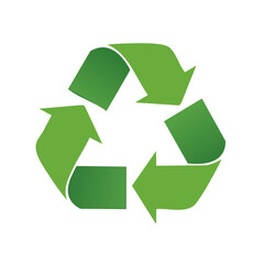 Obraz premium Green Recycle Symbol on Black Background Universal Recycling Icon Sustainability Arrows Environment Protection Environmentalism