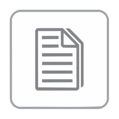 Fototapeta premium Icon Illustration of Document with Curled Corner on a Rounded Square