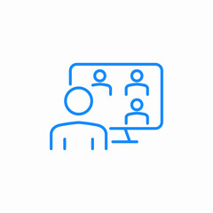 online meeting icon sign vector
