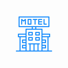 motel accommodation icon sign vector