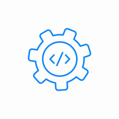 system code icon sign vector