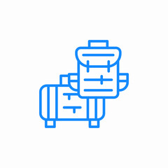 Obraz premium travel luggage icon sign vector