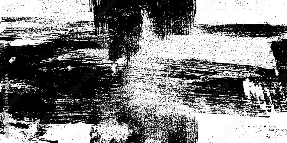 Aufkleber Bold cross pattern with dry brush texture and noise for distressed design