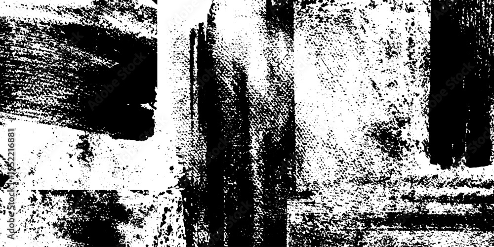Poster seamless box frame with worn paper texture and distressed grunge effect for design