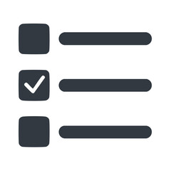 Obraz premium Checklist with boxes and checkmark, business task list, complete process, to-do list, progress completion