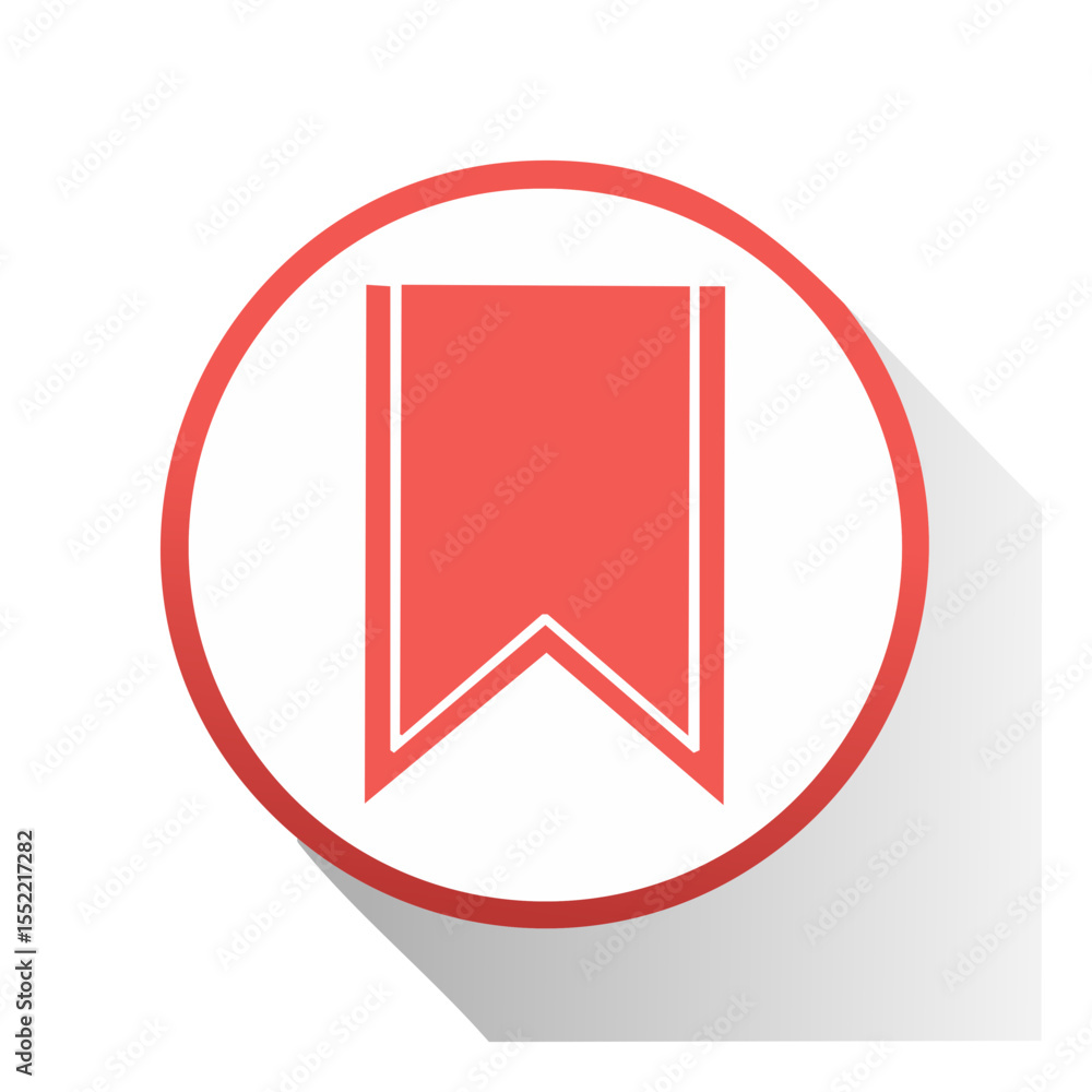 Poster bookmark icon on button interface simple geometric shape symbol mark for navigation design