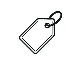 Outline Price Tag Icon for Retail Sales Promotion Discount or Label Graphic Element Isolated Design Simple and Clean Minimalist Art