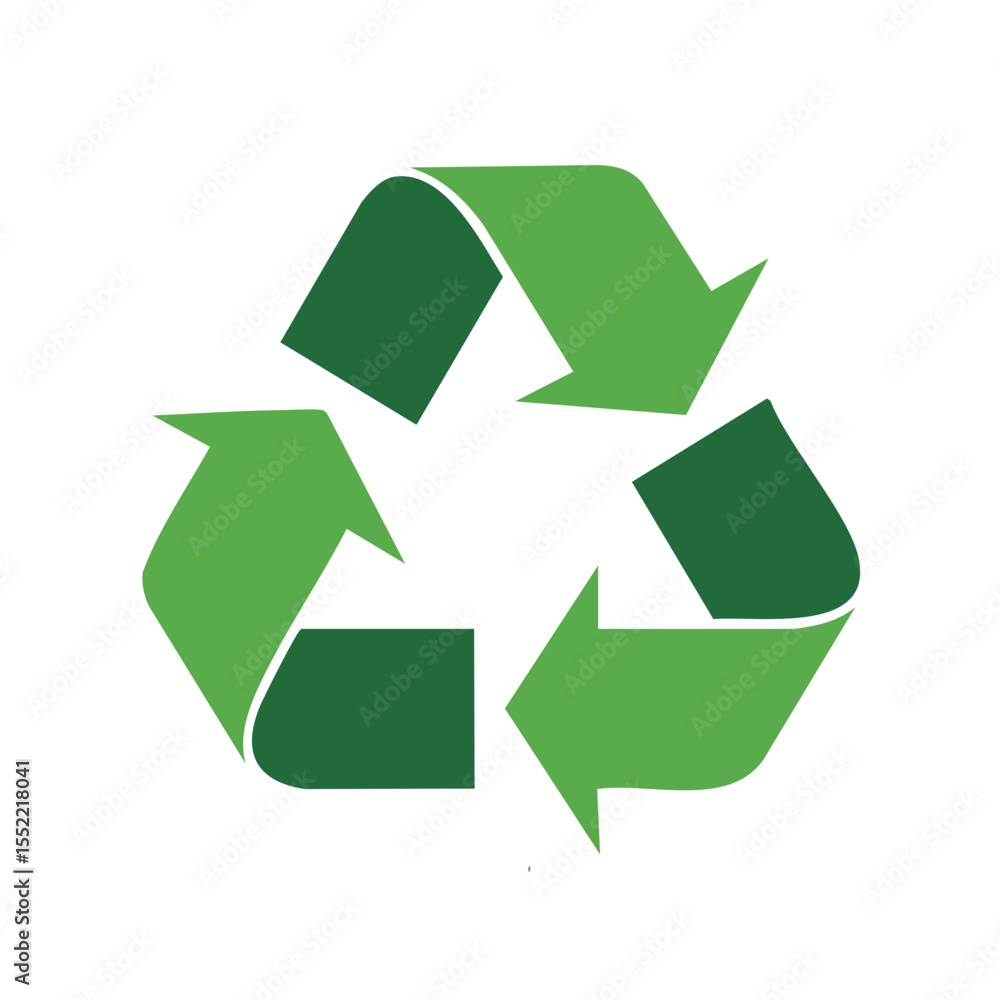 Poster green recycling symbol isolated on black background circular arrows representing conservation ecolog