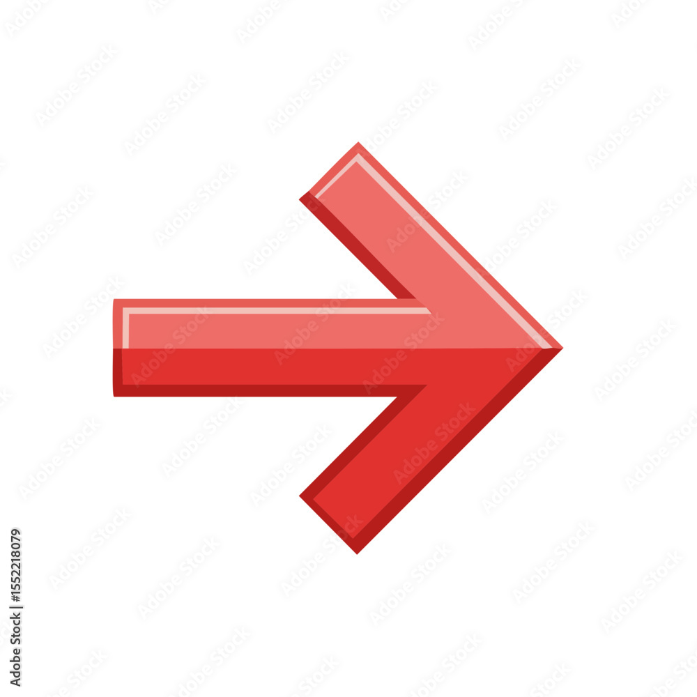 Poster 3d red arrow pointing direction on black background sign symbol for navigation and guidance