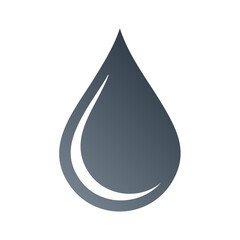 Fototapeta premium Water drop illustration with light reflection on a black background symbol for freshness hydration condensation and resource sustainability