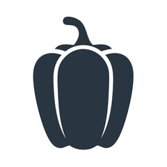 Stylized Single Pepper Graphic against Black Background