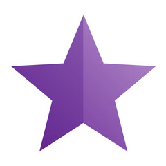 Obraz premium Violet star graphic with gradient fill against solid black background, modern design