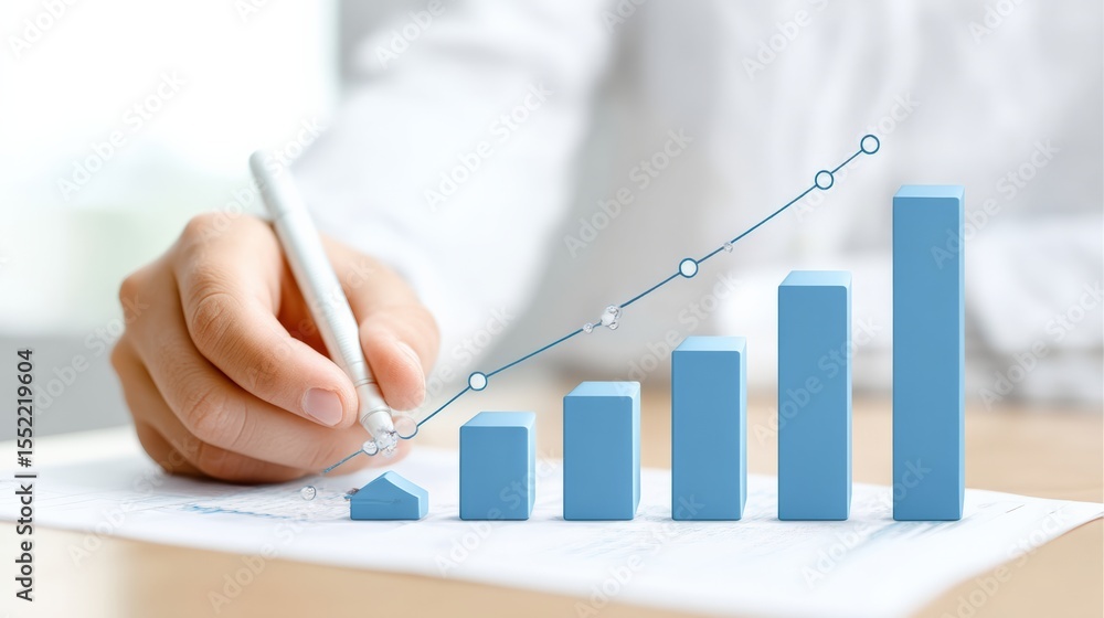 Poster business growth strategies analyzing performance metrics in a corporate environment graphical report