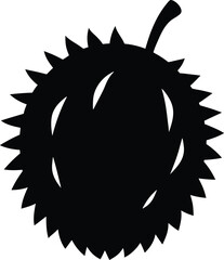 Durian Fruit A Silhouetted Icon of Tropical Delights
