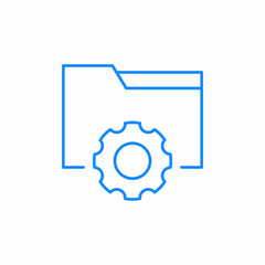 folder settings icon sign vector
