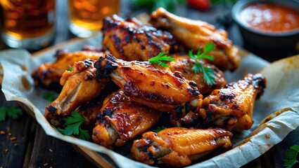 Barbecued Chicken Wings