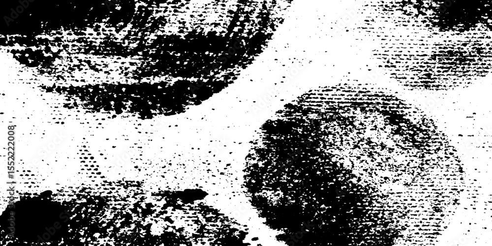 Aufkleber Seamless gritty halftone texture with overlapping circular patterns for urban design