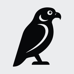 Silhouette falcon bird simple minimalist logo design Vector illustration