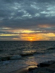 sunset over the sea