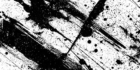 Fototapeta premium Seamless ink banner with splatter and bleeding edges for bold artistic design