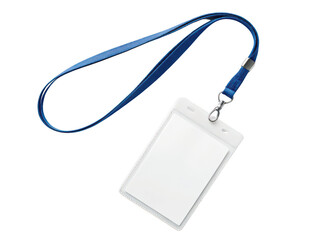 Badge with blue lanyard png ID badge png event pass png name tag png employee badge png plastic badge png office lanyard png transparent background image