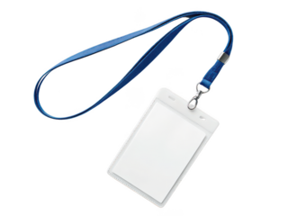 Badge with blue lanyard png ID badge png event pass png name tag png employee badge png plastic badge png office lanyard png transparent background image