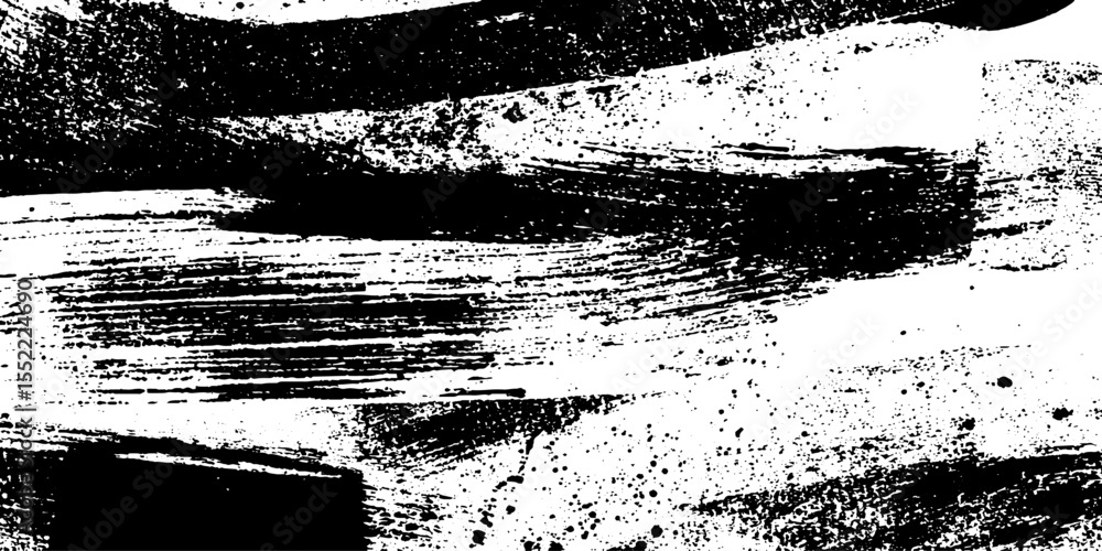 Aufkleber seamless ink stamp border with uneven pressure for distressed design and overlay effects