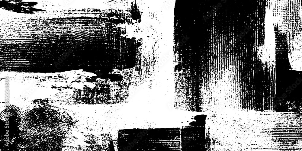 Aufkleber Abstract seamless ink stroke grid with scratched marks for artistic background design