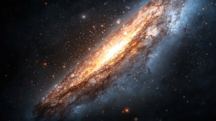 This stunning cosmic image reveals a swirling galaxy teeming with stars, capturing the mysterious and beautiful essence of the universe, ideal for astronomy enthusiasts and dreamers.