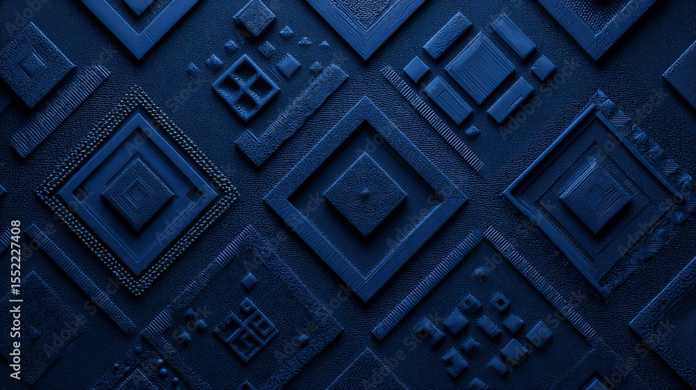 Poster abstract dark blue geometric pattern background texture design modern art digital illustration graph
