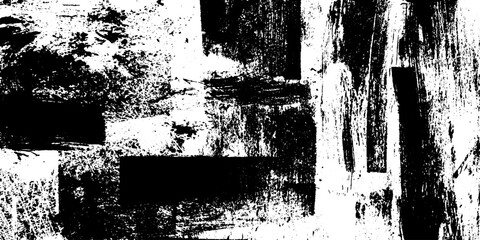Seamless photocopied protest poster texture with abstract black blocks