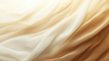 Background with Layered Sheer Fabric in Beige Tones — Soft Textured Surface for Natural and Minimalist Design