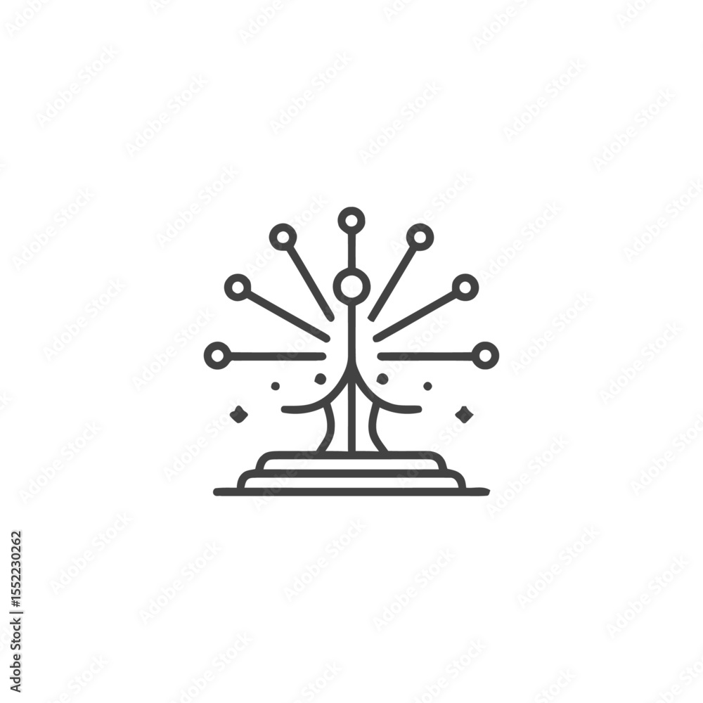 Poster abstract networked tree design with geometric base