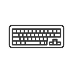 Minimalist Keyboard Icon: Clean Line Art for Technology and Communication
